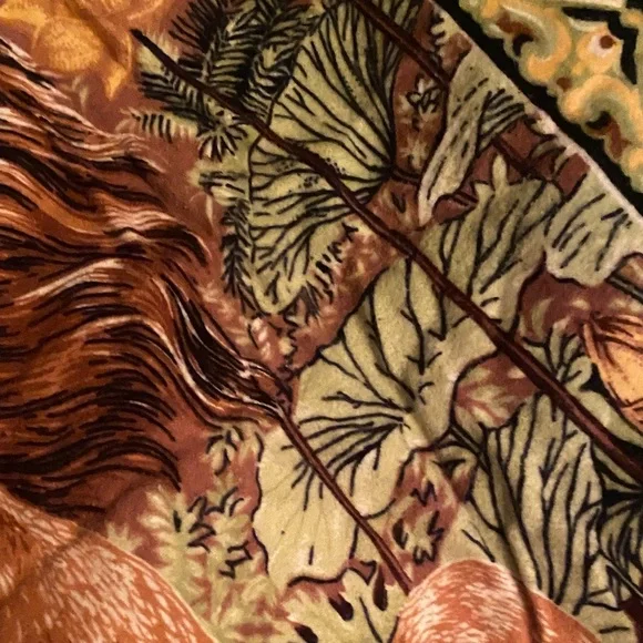 Vintage A.T.C. Unicorn Horse with Snake Print Tapestry Rug Wall Hanging 32x50 In - Picture 7 of 11